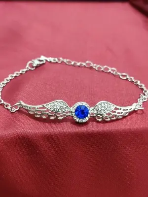 Picture of Pretty Bracelet For Women Birthday Valentine's Day Gift Angel Wing Heart blue  Fine Jewelry