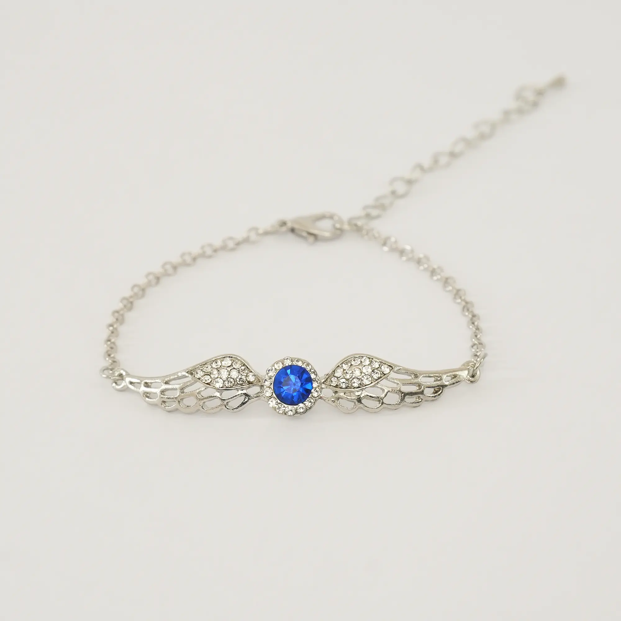 Picture of Pretty Bracelet For Women Birthday Valentine's Day Gift Angel Wing Heart blue  Fine Jewelry