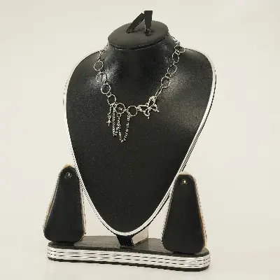 Picture of Butterfly Choker Necklace Women Fashion Stainless Steel Chain Star necklace for party