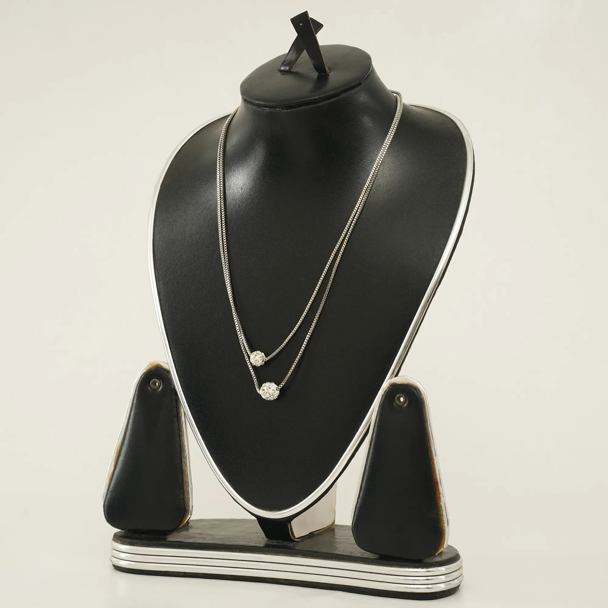 Picture of Double Layer Shiny  Zirconia Crystal Lucky Ball Pendant Necklace For Women