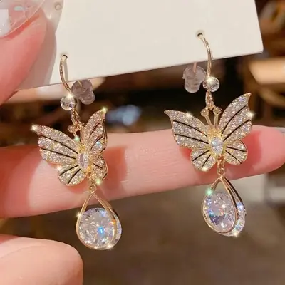 Picture of Pair Hook Earrings All Match Earrings Electroplating Long Lasting Drop Earrings - Ear Ring