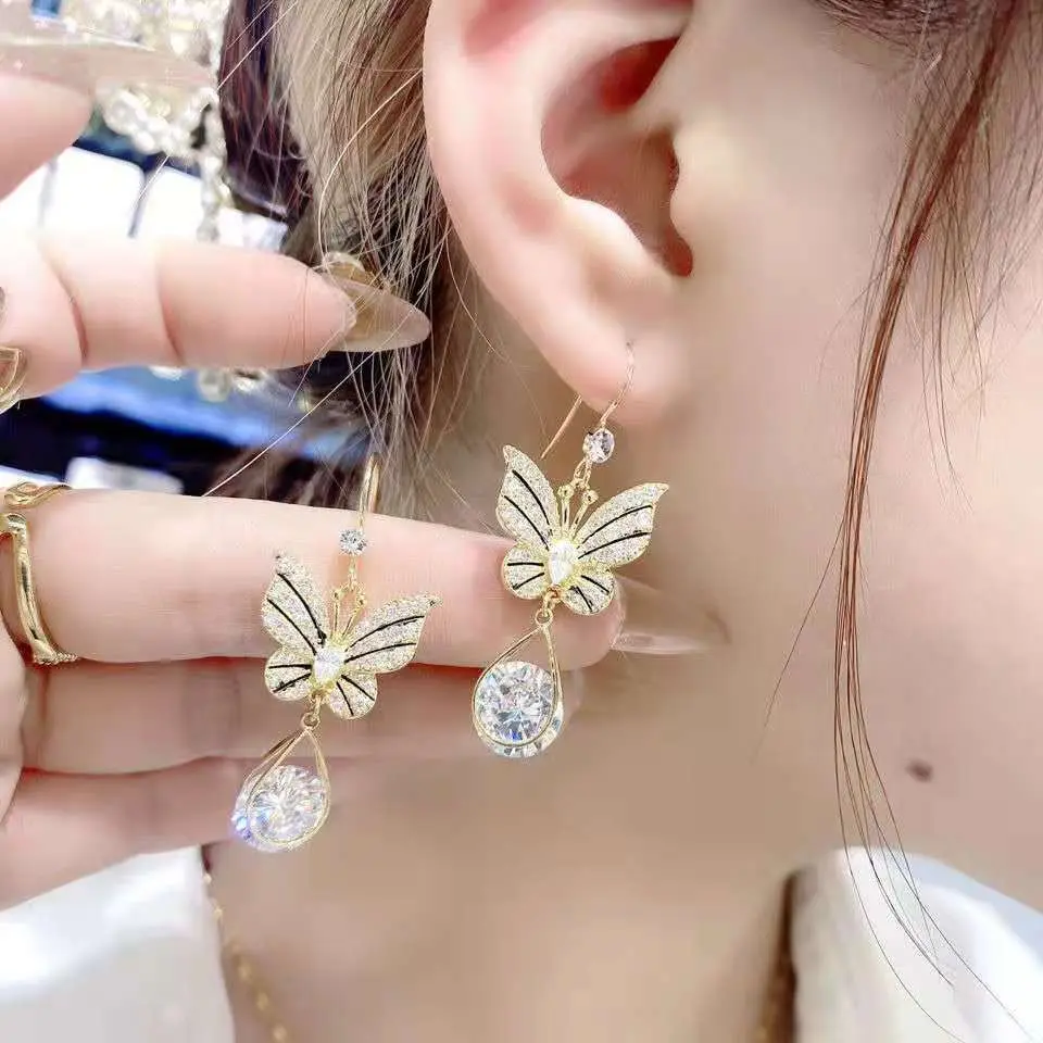 Picture of Pair Hook Earrings All Match Earrings Electroplating Long Lasting Drop Earrings - Ear Ring