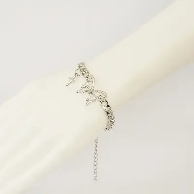 Picture of Star  Pendant Bracelet For Women Retro Punk Gothic Butterfly Bracelet Jewelry