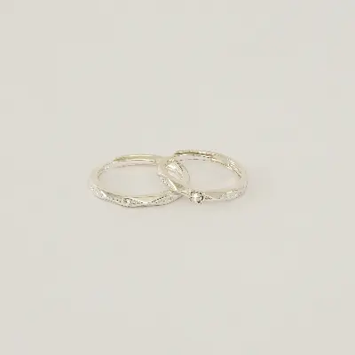 Picture of Her King His Queen Couple Wedding Rings For Women Men Valentine's Day Gift