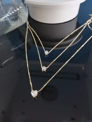 Picture of Bohemian Long Pendant Necklaces Lady Vintage Simple Multi-Layer Pentagram Love Water Necklace Statement Jewelry For Women Gift