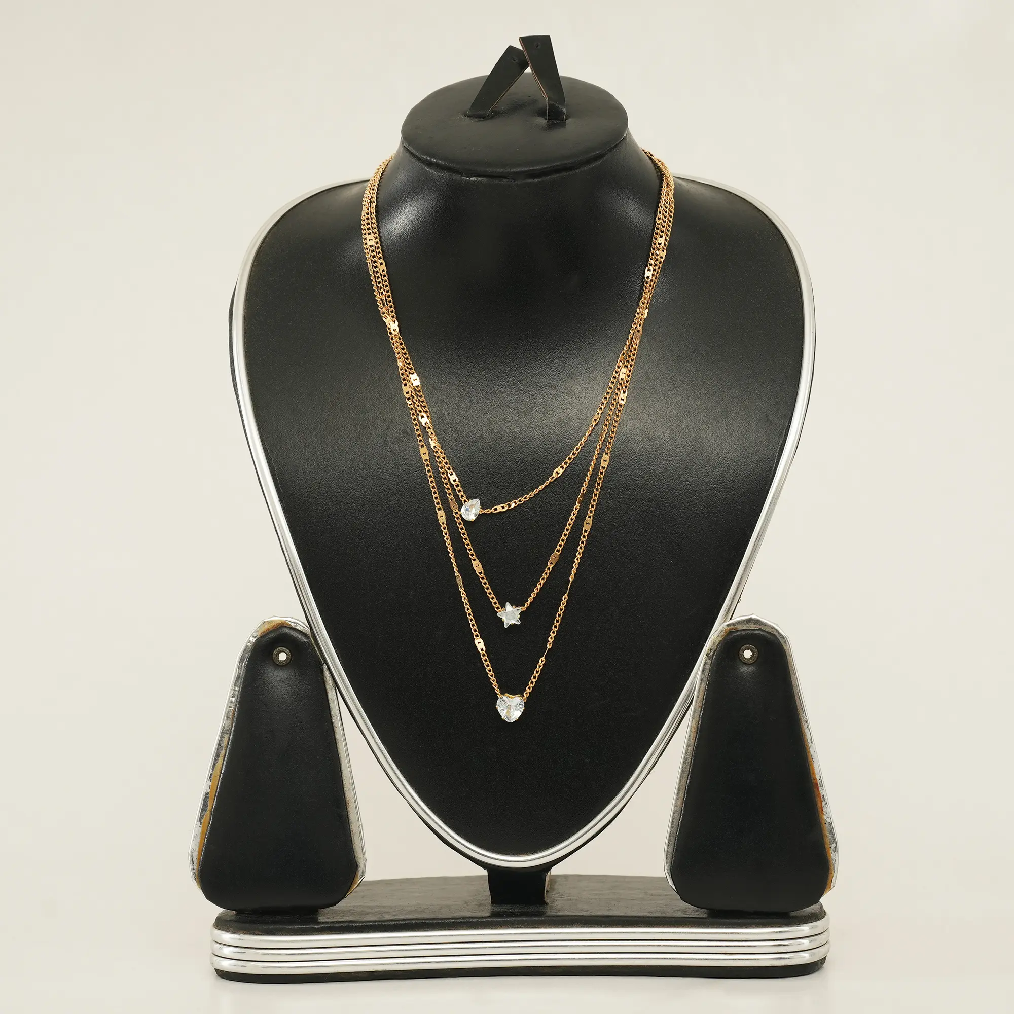 Picture of Bohemian Long Pendant Necklaces Lady Vintage Simple Multi-Layer Pentagram Love Water Necklace Statement Jewelry For Women Gift