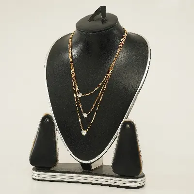 Picture of Bohemian Long Pendant Necklaces Lady Vintage Simple Multi-Layer Pentagram Love Water Necklace Statement Jewelry For Women Gift
