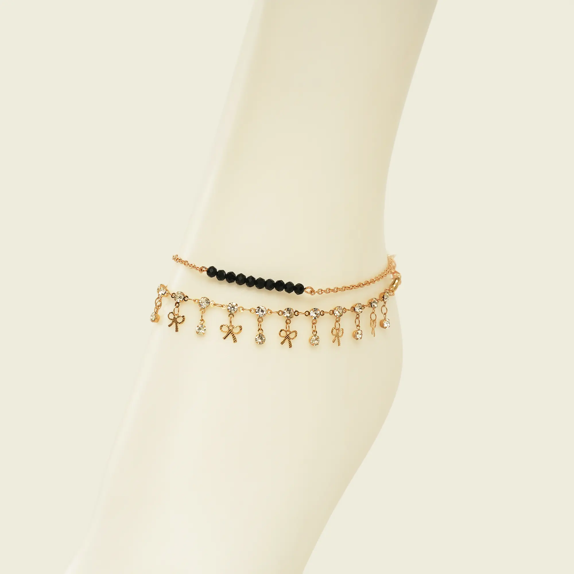 Picture of Bohemian Ankle  For Women Multilayer Foot Chain Flower Crystal Dangle Tassel Foot Jewelry Beach Accessories