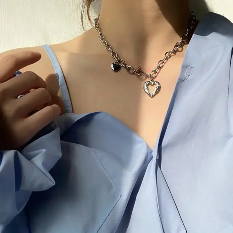 Picture of Love necklace female sweet cool European and American fashion street minority design Chain For Fasionable women and girls for party