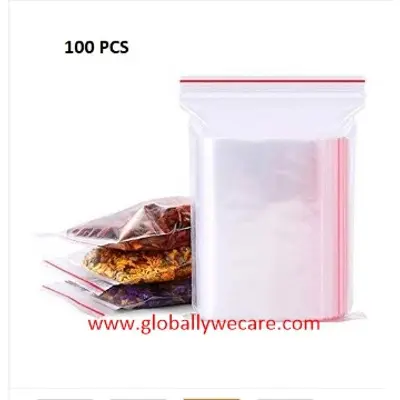 Picture of Zip/Zipper Lock Poly Bag- 1.5X 2 inch Pack of 100 Piece