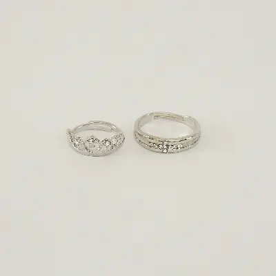 Picture of New   Crown Couple Rings For Lovers Zircon Adjustable Opening Ring Women Men Anniversary Party Gifts Accessories - Ring For Girls