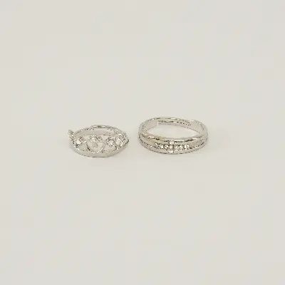 Picture of New   Crown Couple Rings For Lovers Zircon Adjustable Opening Ring Women Men Anniversary Party Gifts Accessories - Ring For Girls