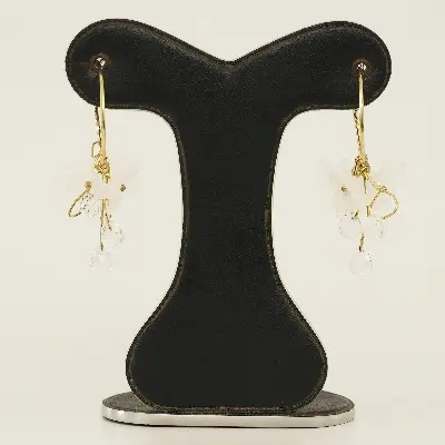 Picture of Earrings European and American Style High Sense Super Fairy Stud Eardrops Korean Crystal Flower Jewelry for Women
