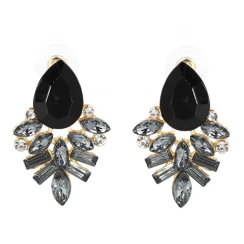 Picture of New Fashion Style Colorful Earrings Handmade Rhinestone Sweet Crystal Stud Earrings For Women Girl Luxury Jewelry 2022 - Ear Ring