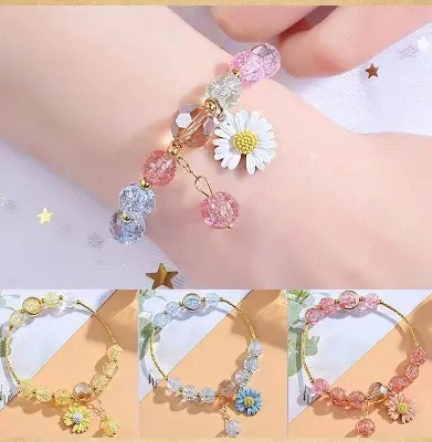 Picture of 2022 New Daisy Crystal Bracelets Bohemian Colored Handmade Crystal Beaded Bracelet Fashionable Female Jewelry - Bracelet For Women - Bracelet For Women - Bracelet