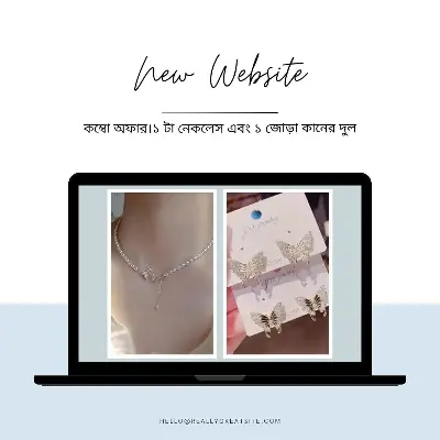 Picture of Sweet Rhinestone Bow Knot Pendant Necklace with earring