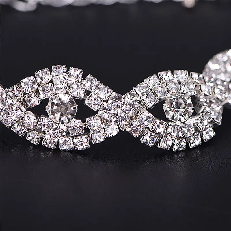 Picture of Women Elegant Luxury Bracelet Ladies Unlimited Rhinestone Wrist Chain Birthday Party Gifts - Bracelet
