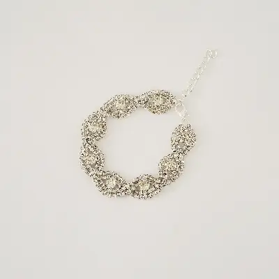 Picture of Women Elegant Luxury Bracelet Ladies Unlimited Rhinestone Wrist Chain Birthday Party Gifts - Bracelet