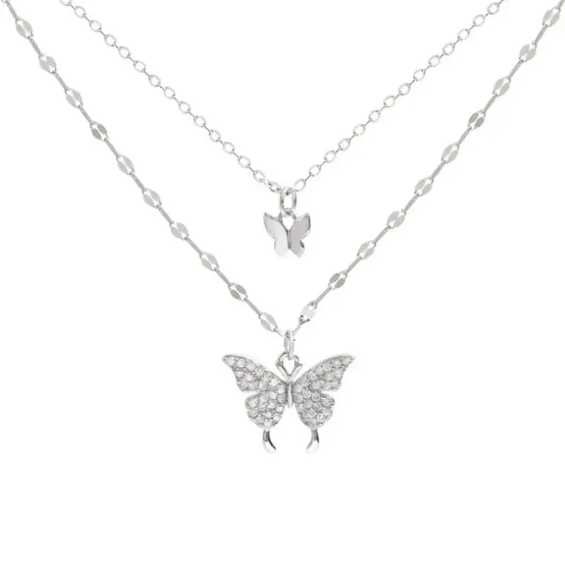 Picture of Double Butterfly Necklace Clavicle Chain