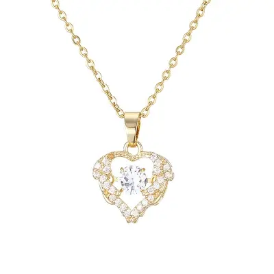Picture of Korean Version of Personality Versatile Smart Love Pendant Fashion Ocean Heart Necklace for Your Beating Heartbeat Gift