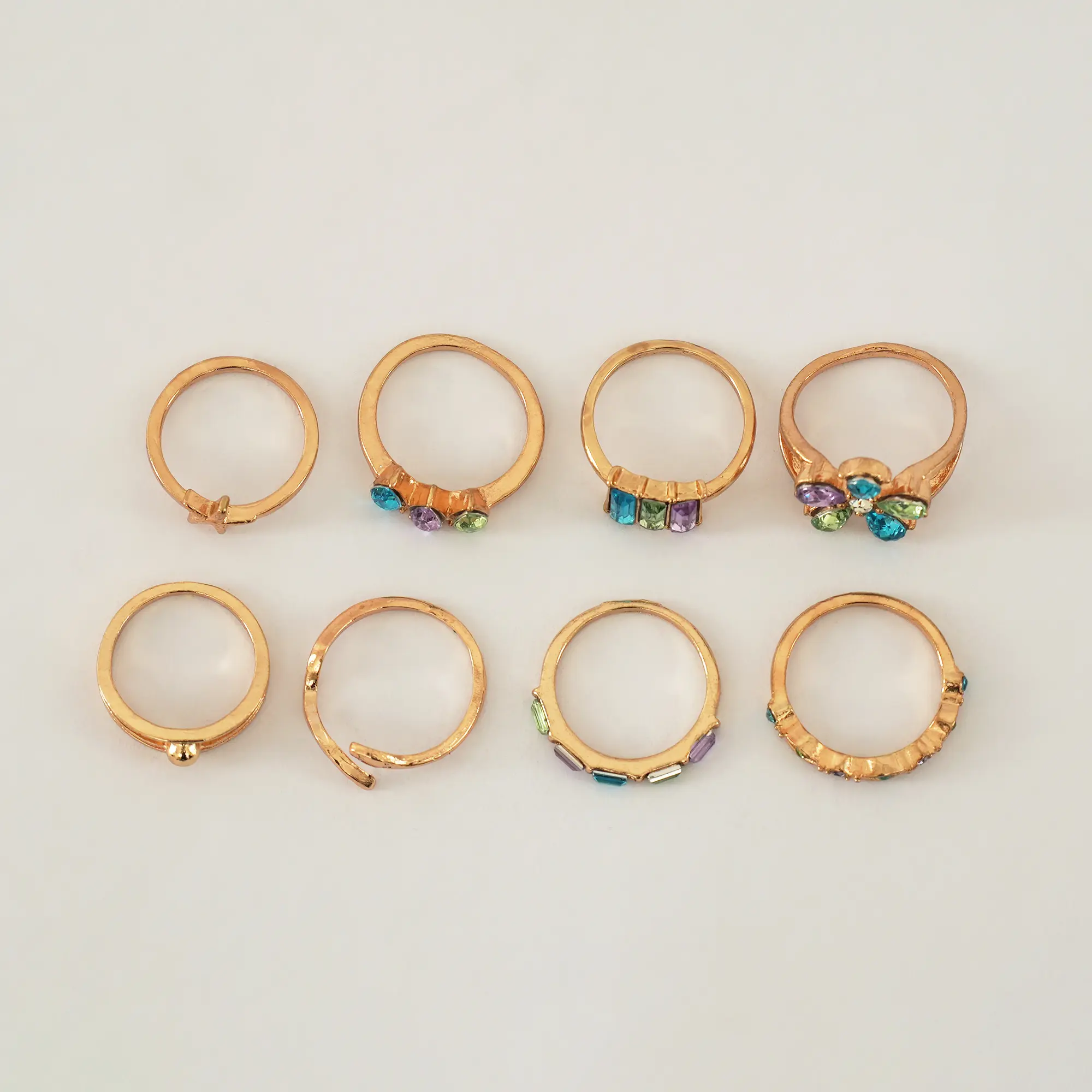 Picture of Colorful Crystal Ring Set for Women Assorted Sizes And Styles Jewelry Collection