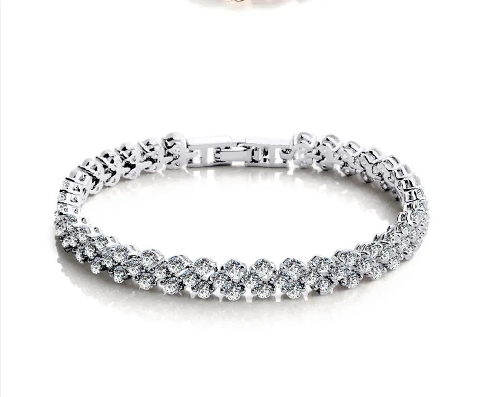 Picture of Love Shape Crystal Zircon Bracelet for girls and womens