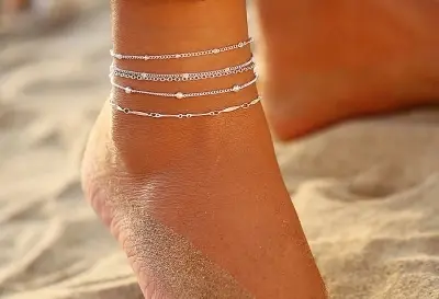 Picture of Delysia King 5pcs/set Women Summer Round Ball Beads Anklet Beach Fashion Personality Handmade Foot Ring