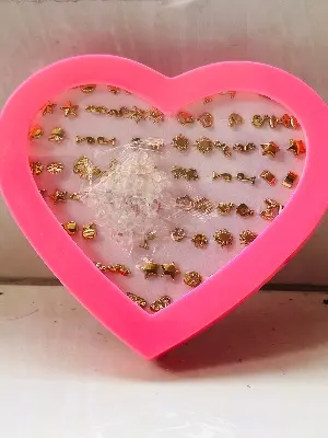 Picture of 1 PCS 36 Pairs Cuter Earring With Love Box for Baby and Girls