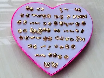 Picture of 1 PCS 36 Pairs Cuter Earring With Love Box for Baby and Girls