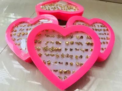 Picture of 1 PCS 36 Pairs Cuter Earring With Love Box for Baby and Girls