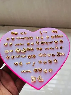Picture of 1 PCS 36 Pairs Cuter Earring With Love Box for Baby and Girls