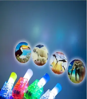 Picture of 1 Pcs Cartoon Cute Projection LED Finger Light Toys Multi-pattern Light-emitting Ring Finger Light Toys Birthday Decorations