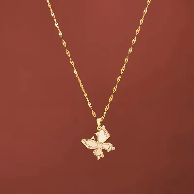 Picture of Butterfly Pendant Necklace for Girls and Women in Anniversary and Birthdayparty GIFT
