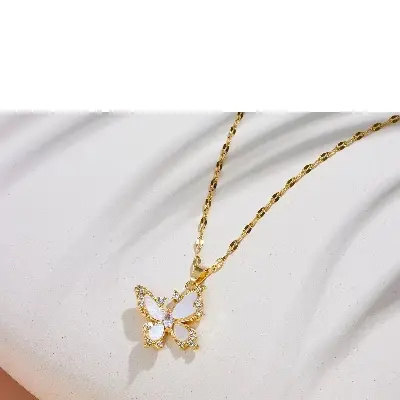 Picture of Butterfly Pendant Necklace for Girls and Women in Anniversary and Birthdayparty GIFT