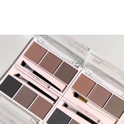 Picture of 3 in 1 Three Color Eyebrow Powder Waterproof Sweat Proof Non Fading for Nose Shadow Highlights Eyebrow Cosmetics Women