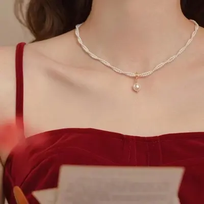 Picture of New Retro Simple Necklace for Female-Girls and Women Choke Collarbone Chain Necklace Accessories