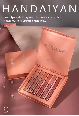 Picture of 6 PCS Liquid Lipstick Set Make-up Waterproof Long lasting Cosmetics Matte Lipstick LipGloss Kit for Girls and Women