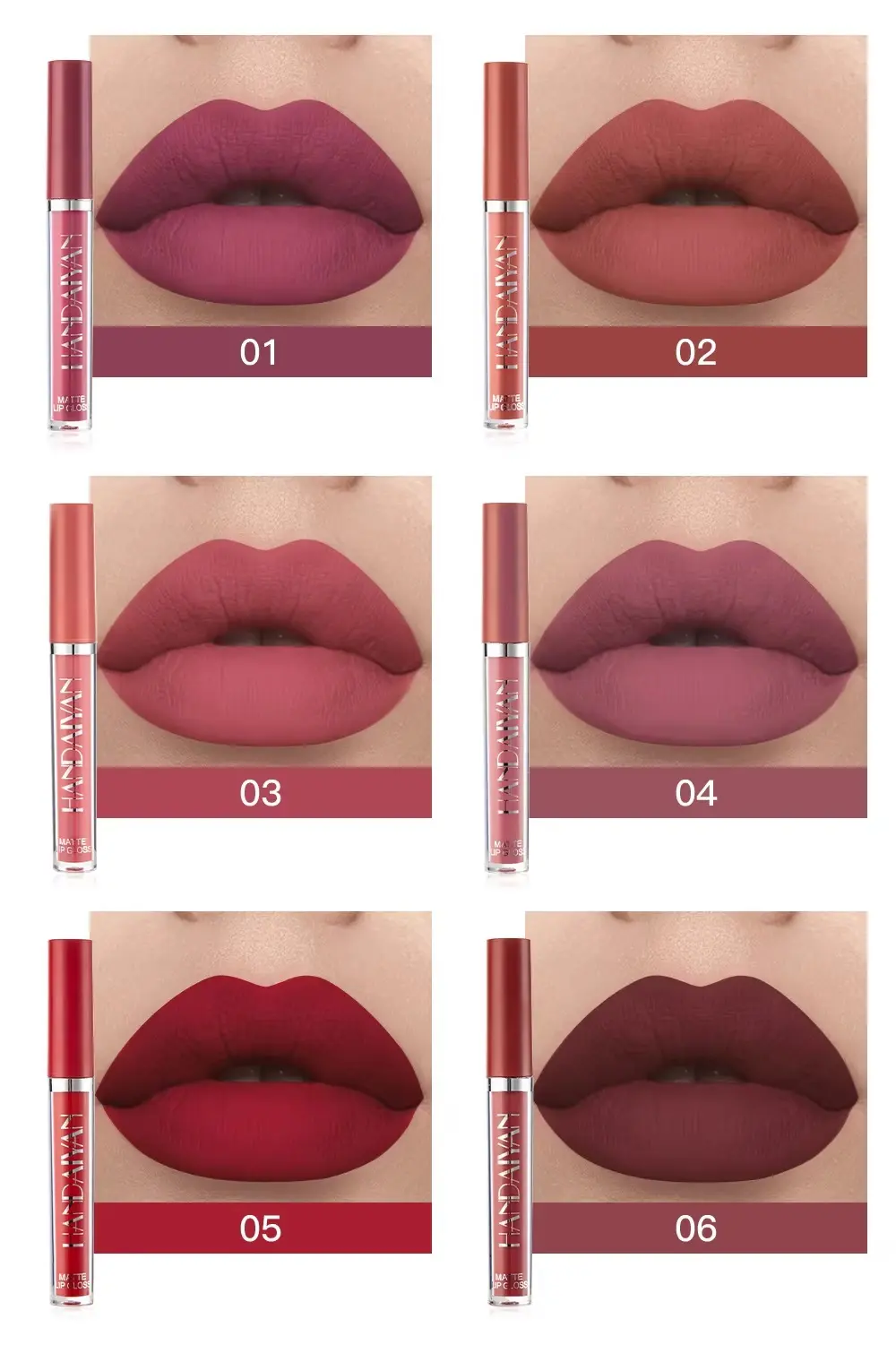 Picture of 6 PCS Liquid Lipstick Set Make-up Waterproof Long lasting Cosmetics Matte Lipstick LipGloss Kit for Girls and Women