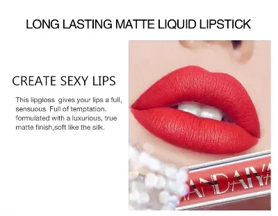 Picture of 6 PCS Liquid Lipstick Set Make-up Waterproof Long lasting Cosmetics Matte Lipstick LipGloss Kit for Girls and Women