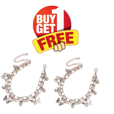 Picture of Gold Butterfly Layered Tassel Bracelet for Women – Buy 1 Get 1 Free | Fashion Clavicle Chain Party Jewelry