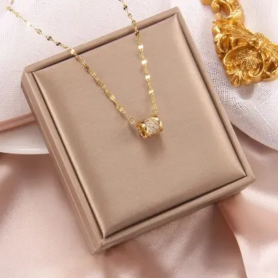 Picture of Simple Small Waist Women's Stainless Steel Necklace for birthday party occassion for girls and women