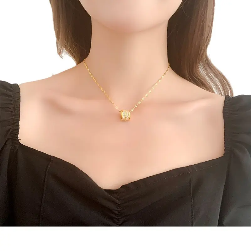 Picture of Simple Small Waist Women's Stainless Steel Necklace for birthday party occassion for girls and women