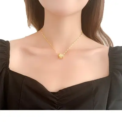 Picture of Simple Small Waist Women's Stainless Steel Necklace for birthday party occassion for girls and women