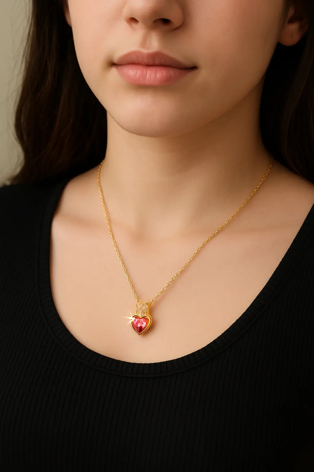 Picture of Heart shape Women's Neclace for Birthday Party  Occassion for Girls and Women