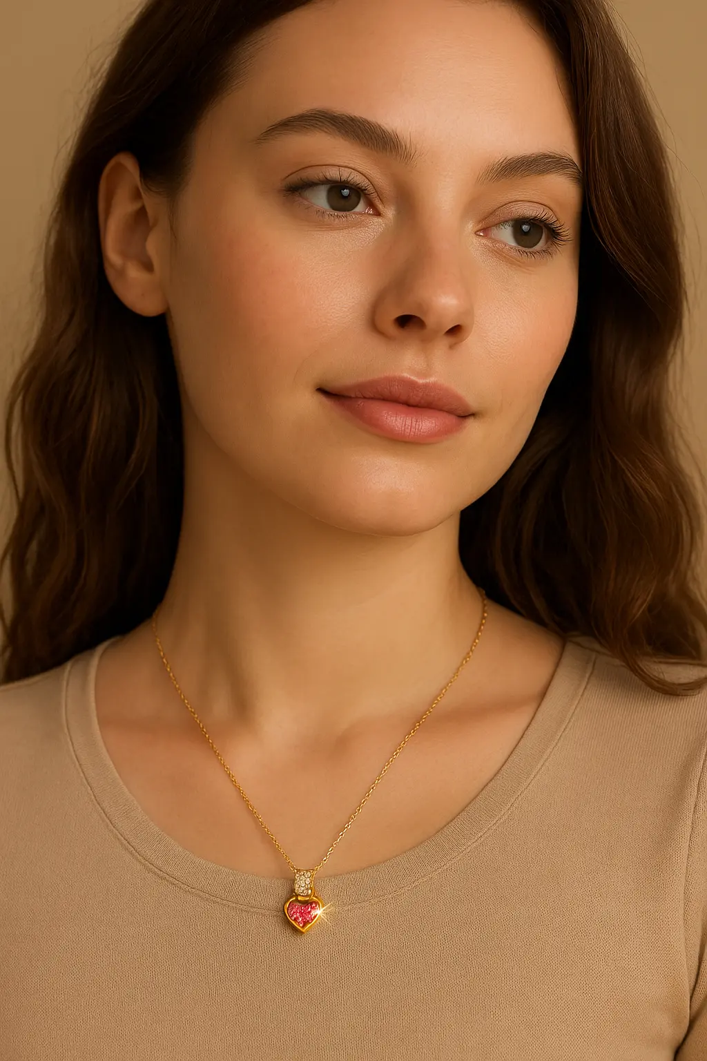 Picture of Heart shape Women's Neclace for Birthday Party  Occassion for Girls and Women