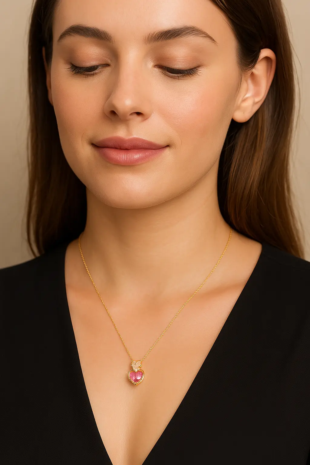 Picture of Heart shape Women's Neclace for Birthday Party  Occassion for Girls and Women