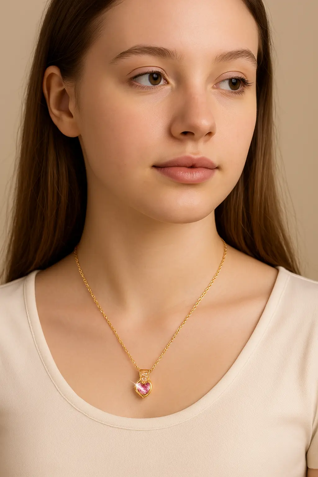Picture of Heart shape Women's Neclace for Birthday Party  Occassion for Girls and Women