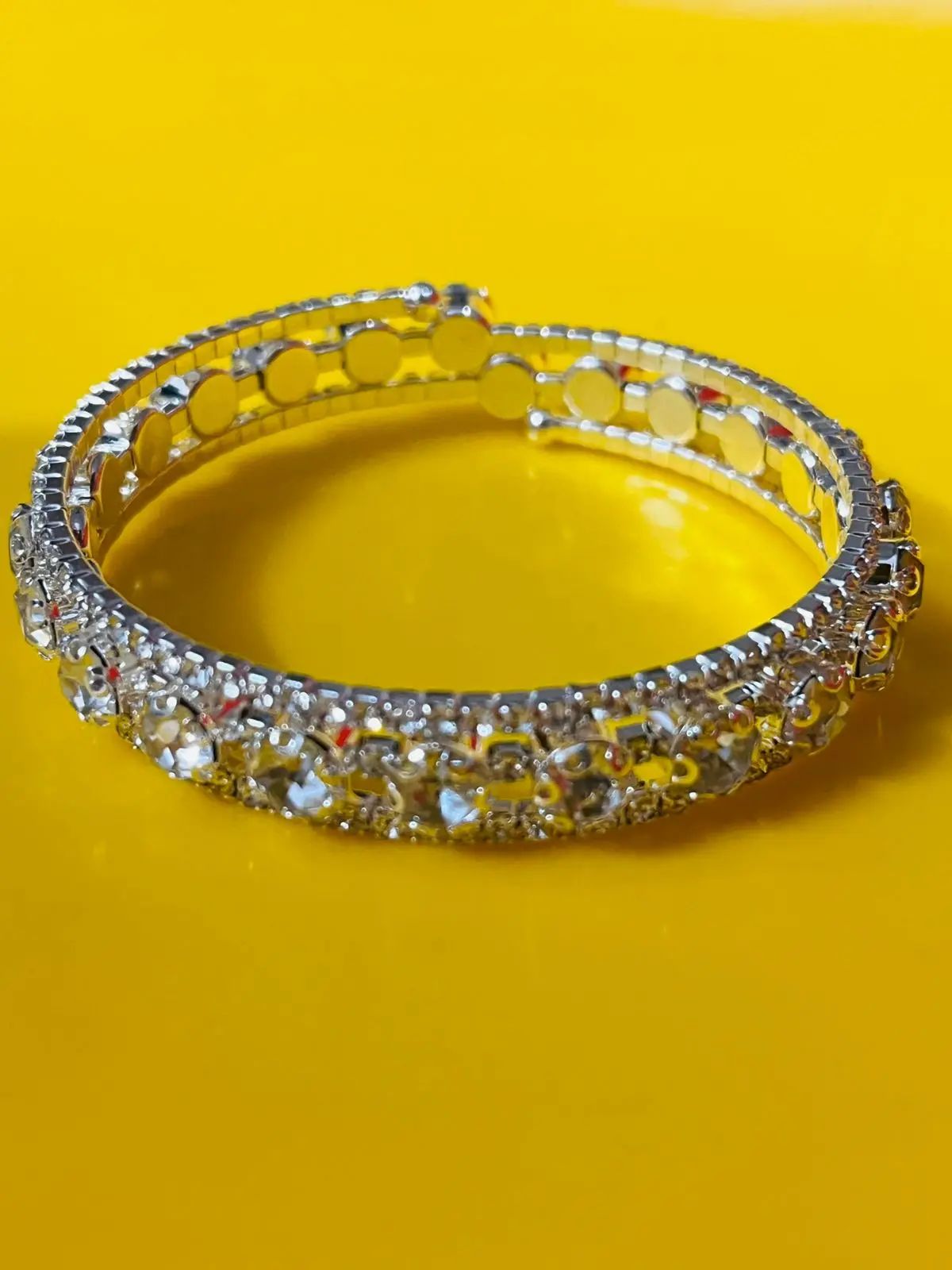 Picture of Fashion Crystal Bracelet for Women Wedding Bangle Hand Jewelry Multi-Layer Bridal Rhinestone Bracelet