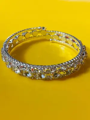 Picture of Fashion Crystal Bracelet for Women Wedding Bangle Hand Jewelry Multi-Layer Bridal Rhinestone Bracelet