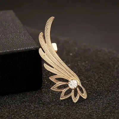 Picture of Fashion women's Earrings New Angel Wings Ear clip ear-hook trend personalized hollow alloy Wings earring Fashion Jewelry gift - Earrings (color guaranteed)
